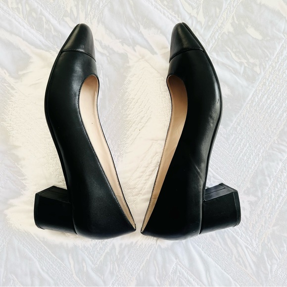Cole Haan The Go To Block Heel Pump Solid Black leather close toe waterproof 6.5 - Picture 8 of 10